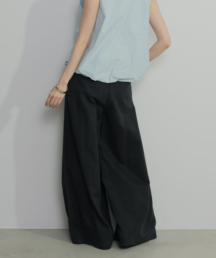 【SET】バルーンヘムシャツブラウス+タックワイドパンツ(2set)