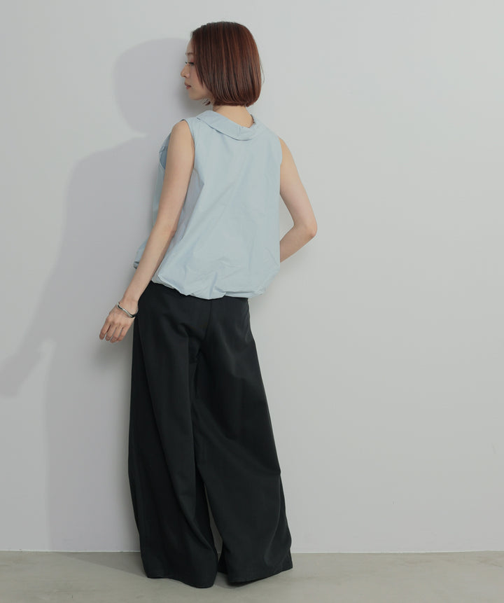 バルーンヘムシャツブラウス