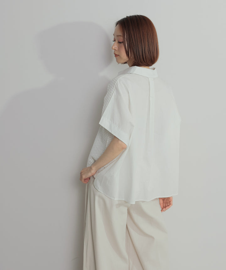アシンメトリーデザインシャツブラウス