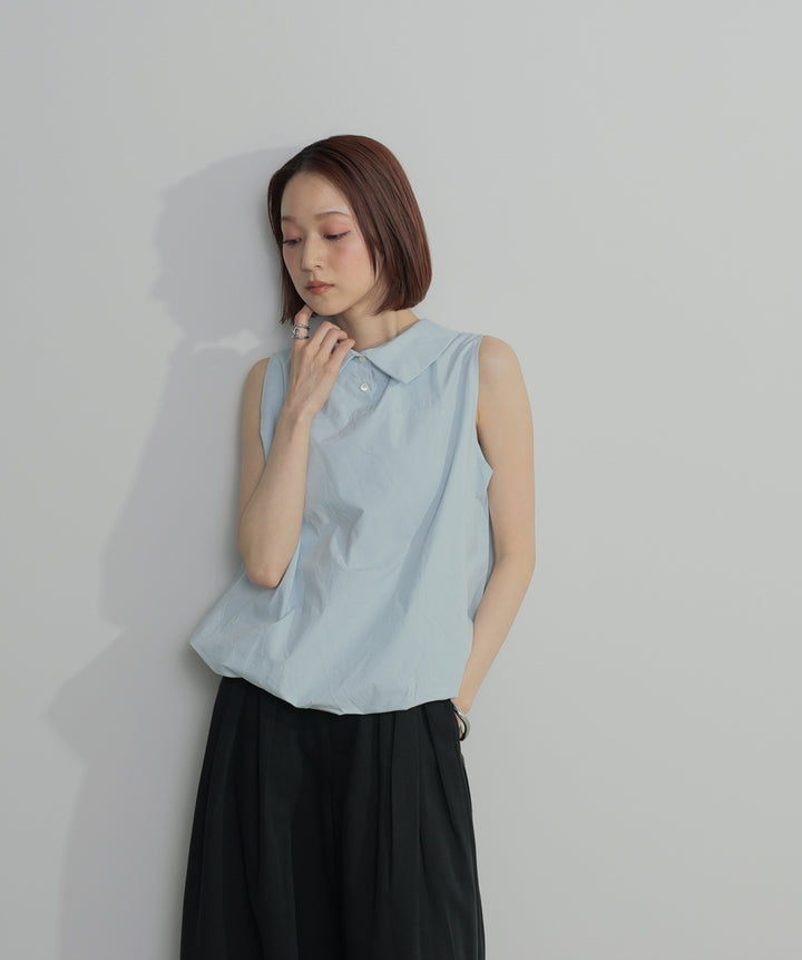 バルーンヘムシャツブラウス