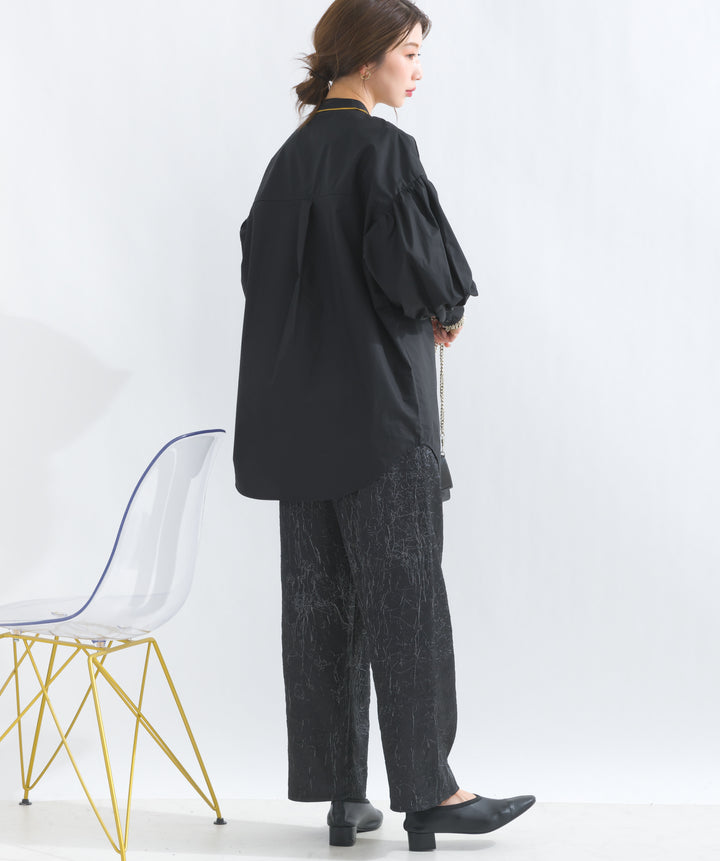 ウエストゴムジャガードパンツ