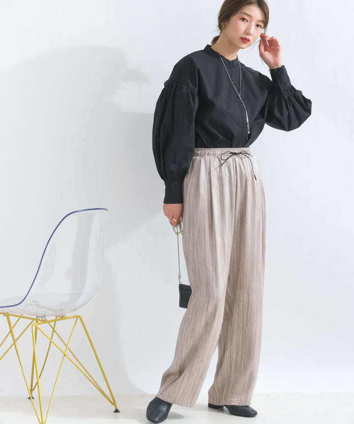 シャドーストライプストレートパンツ