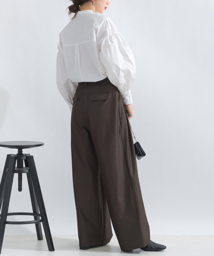 ダブルタックワイドパンツ
