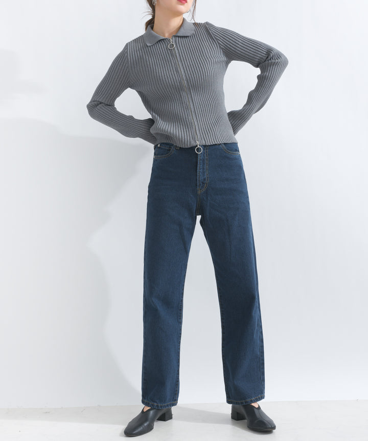 ストレートデニムパンツ