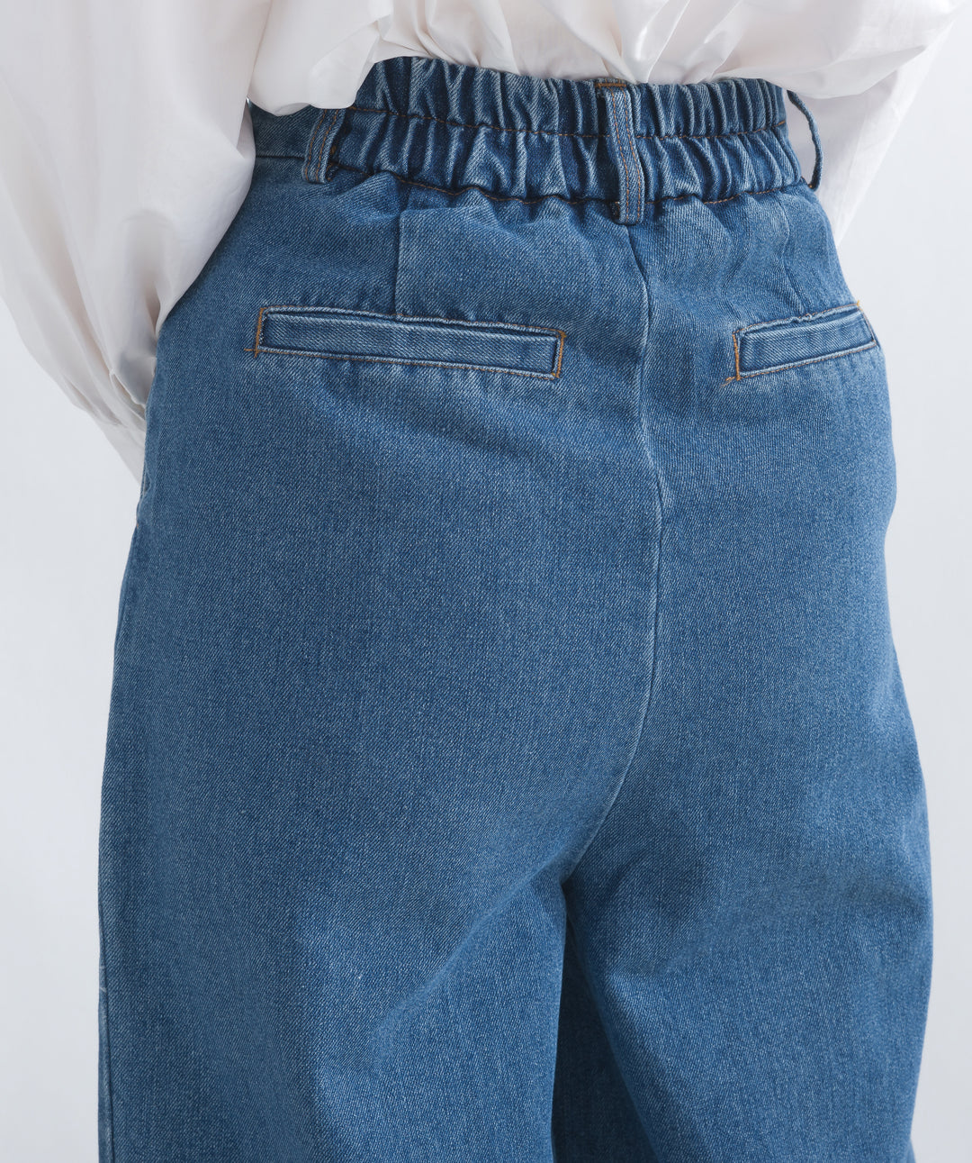デニムタックワイドパンツ