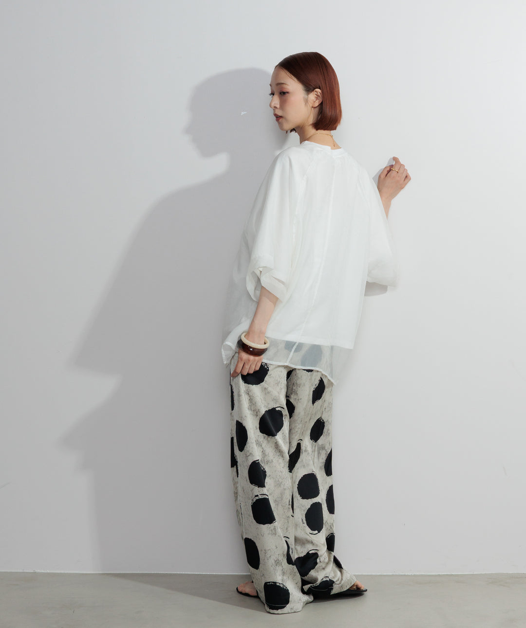 オーガンジーレイヤードTシャツ