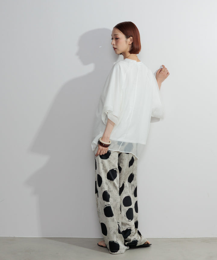 オーガンジーレイヤードTシャツ