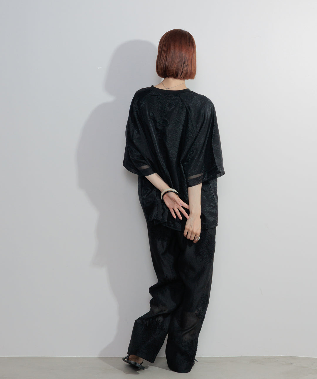 オーガンジーレイヤードTシャツ