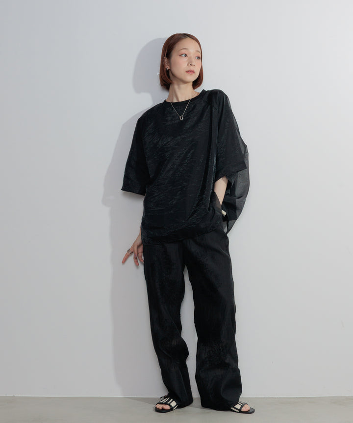 オーガンジーレイヤードTシャツ