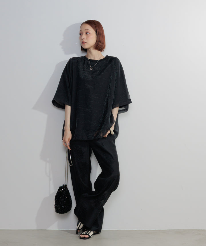 オーガンジーレイヤードTシャツ