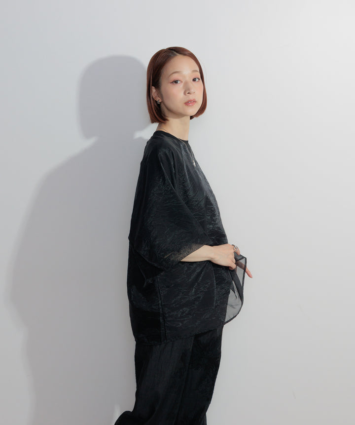 オーガンジーレイヤードTシャツ