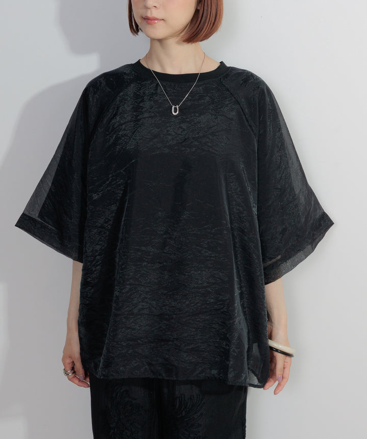 オーガンジーレイヤードTシャツ