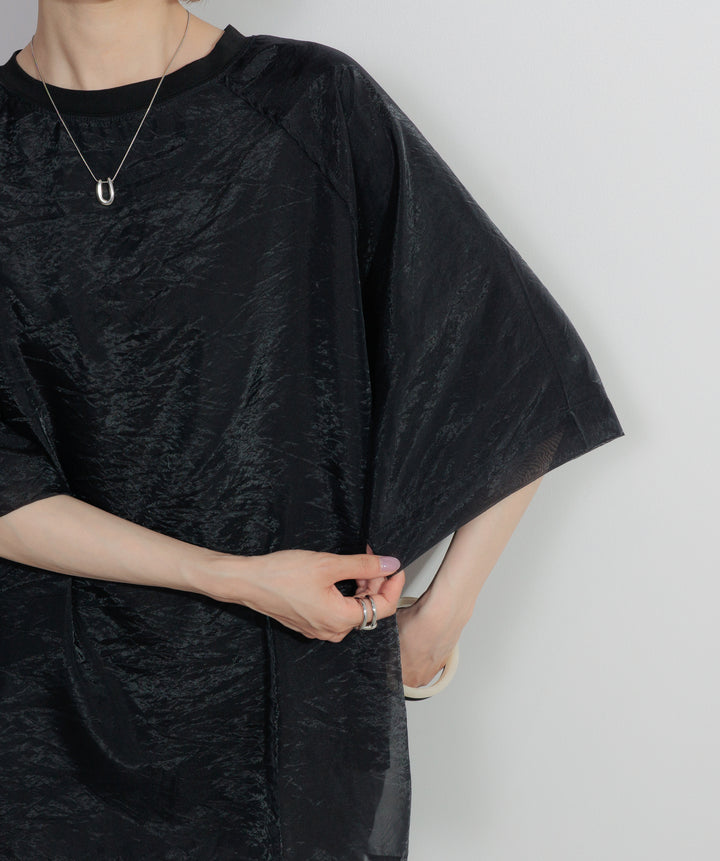 オーガンジーレイヤードTシャツ