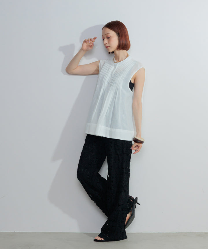 【再入荷】ブロッククロシェニットパンツ