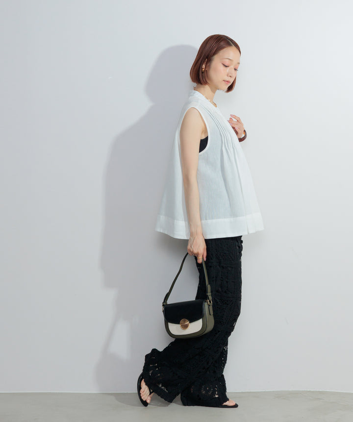 【再入荷】ブロッククロシェニットパンツ