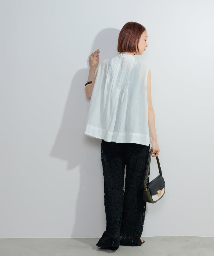 【再入荷】ブロッククロシェニットパンツ