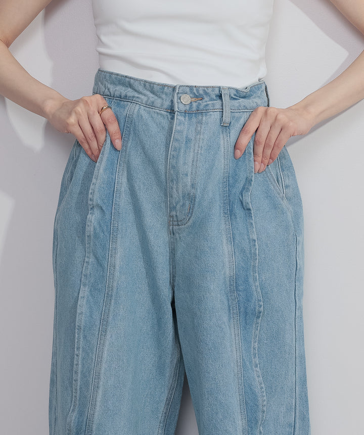 フリルウェーブデニムパンツ