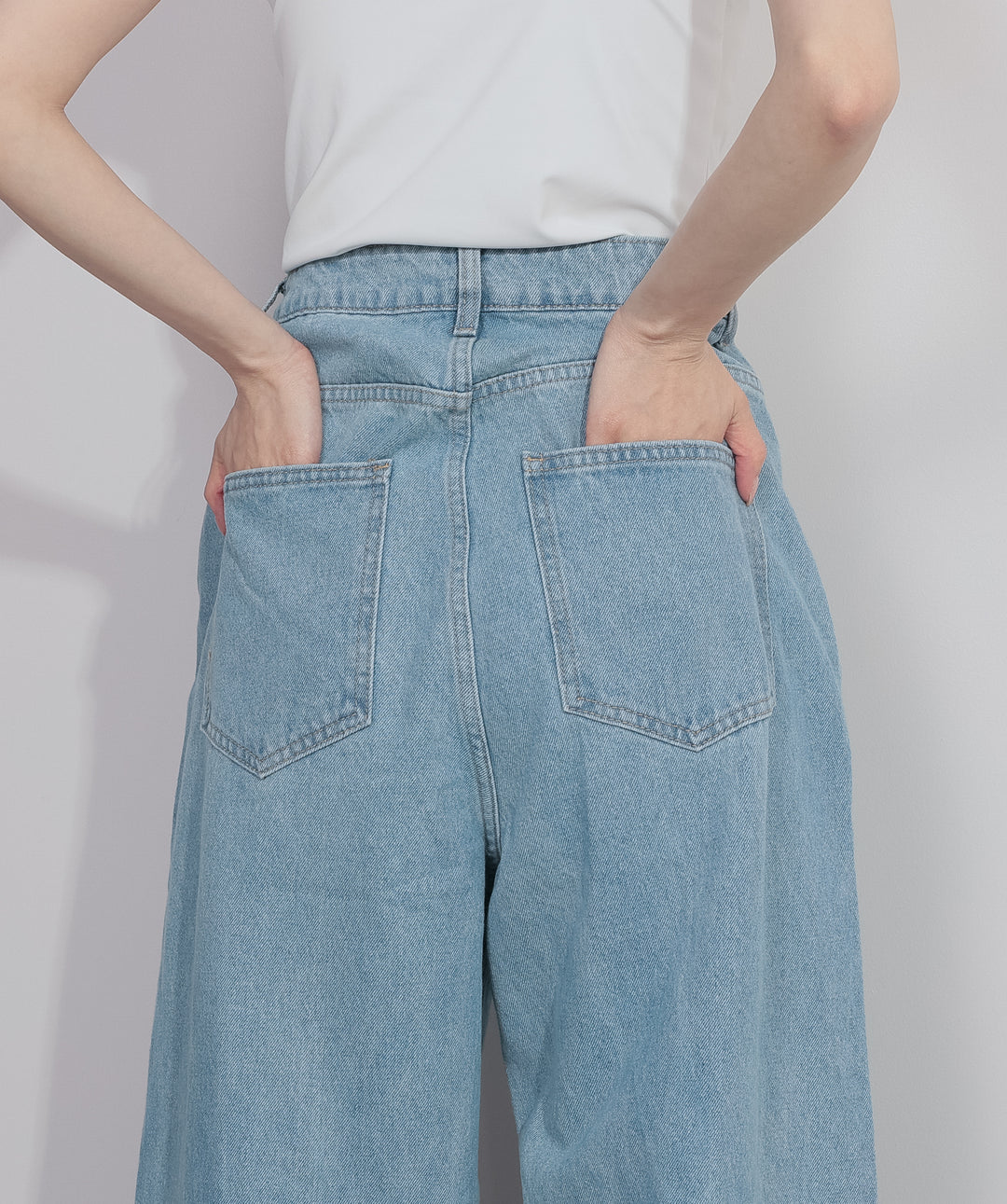 フリルウェーブデニムパンツ