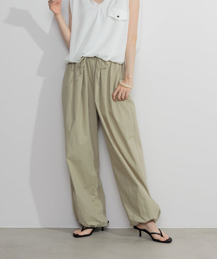 【SET】サマーニットバルーンポケットトップス+タックデザインドロストパンツ(2set)