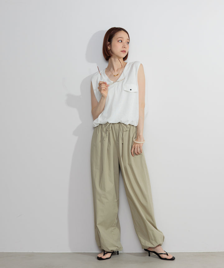 タックデザインドロストパンツ