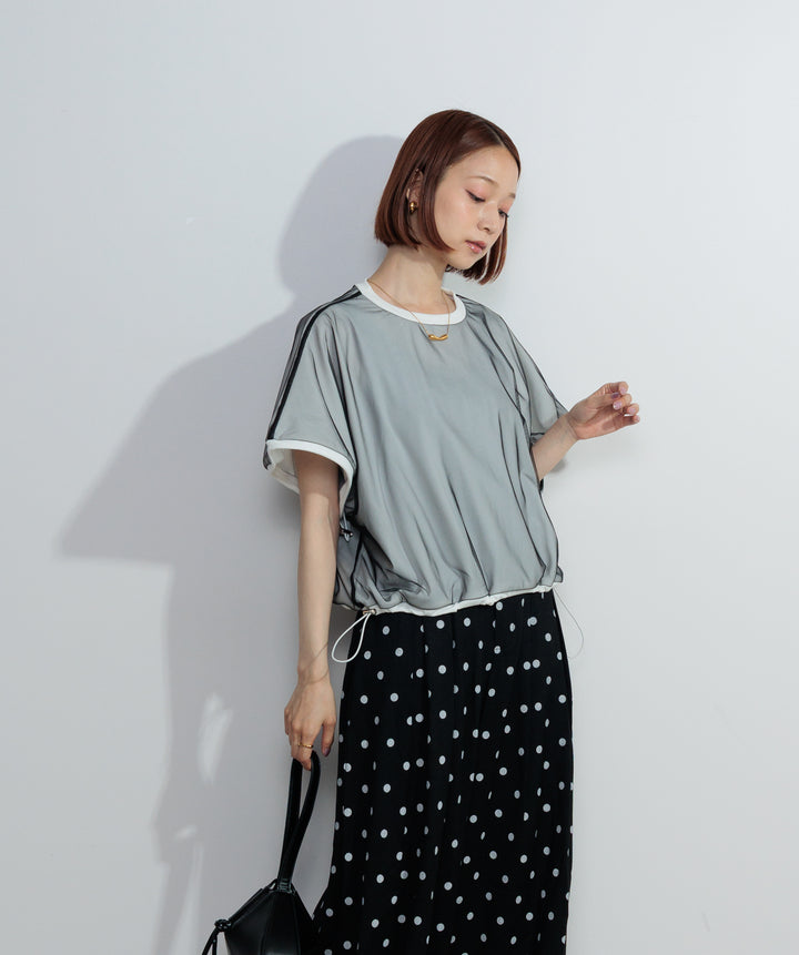 【SET】オーバーチュールレースボックスプルオーバー+グラフィックプリントワイドパンツ(2set)