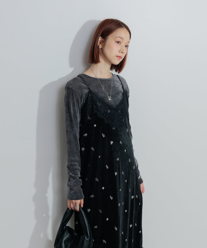シアーベロアロングスリーブトップス