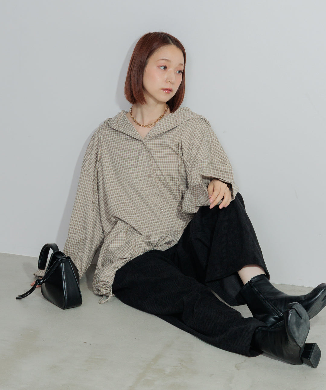 コーデュロイタックトラウザーズパンツ
