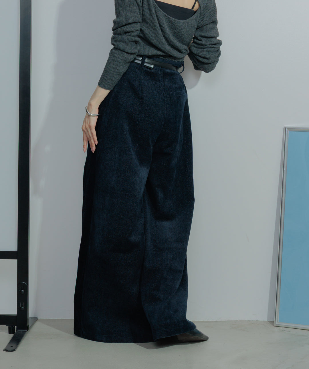 コーデュロイベロアタックワイドパンツ