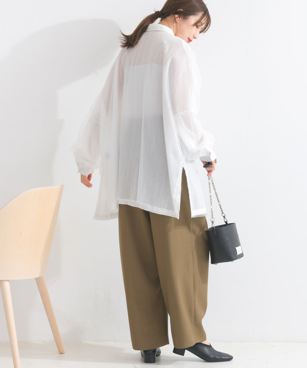 チュールフラッフィーガーゼシャツ