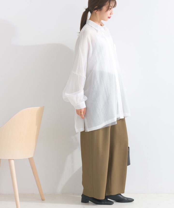 チュールフラッフィーガーゼシャツ