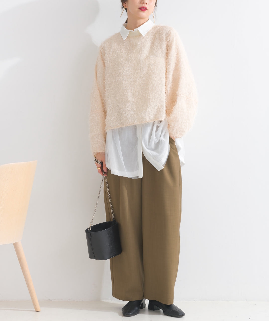 チュールフラッフィーガーゼシャツ