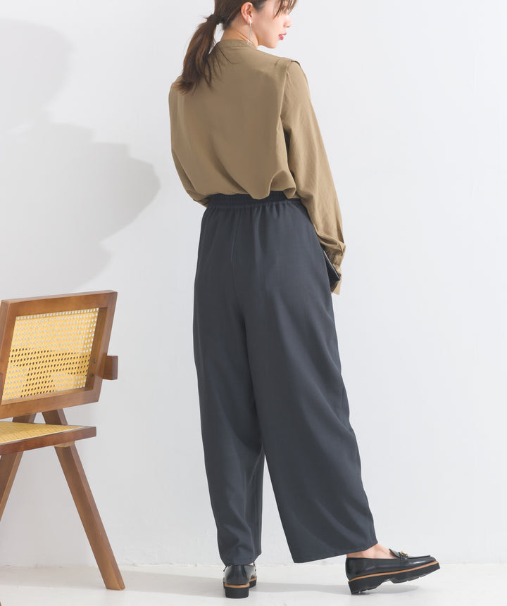 アシメラップドレープパンツ