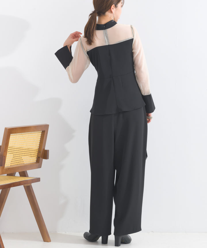 エステルスムースタックカーブパンツ
