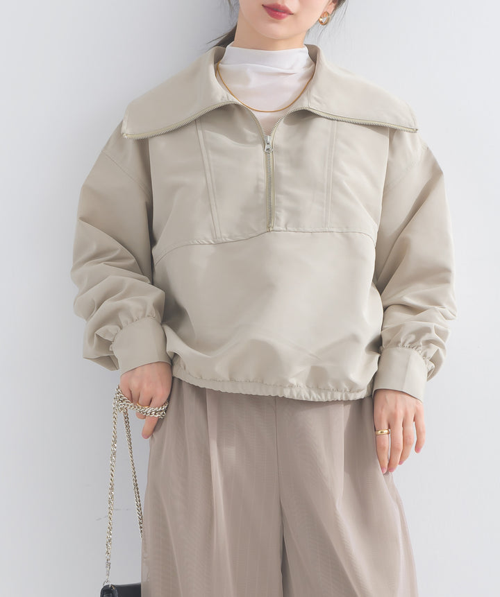 モックネックシアートップス