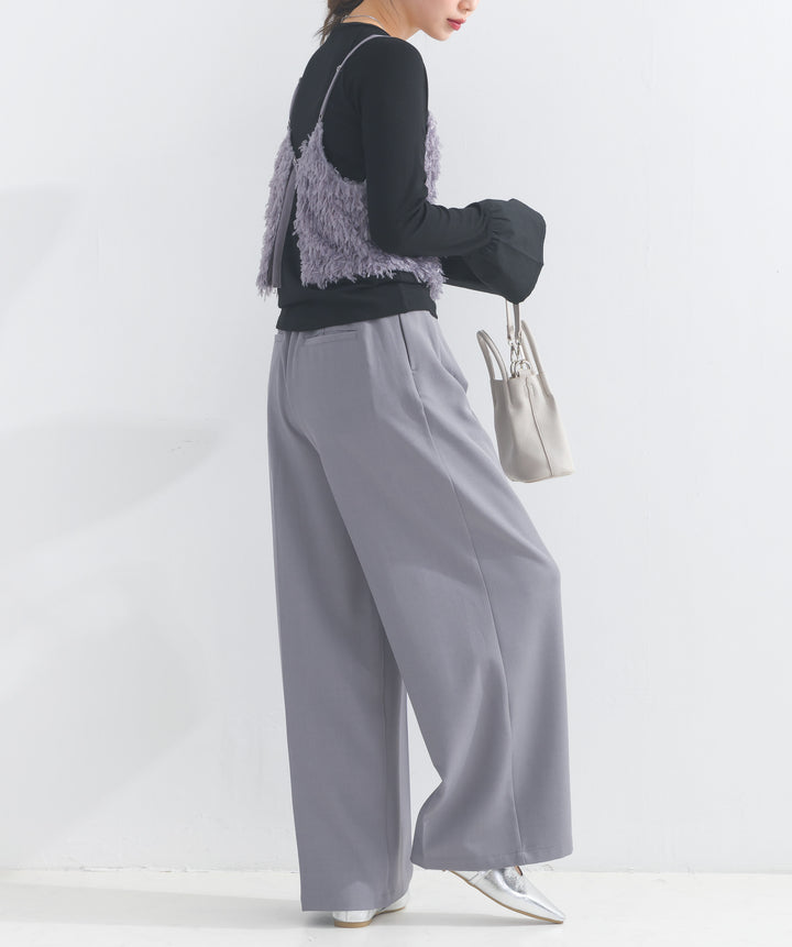 ウエストゴムワイドスラックス