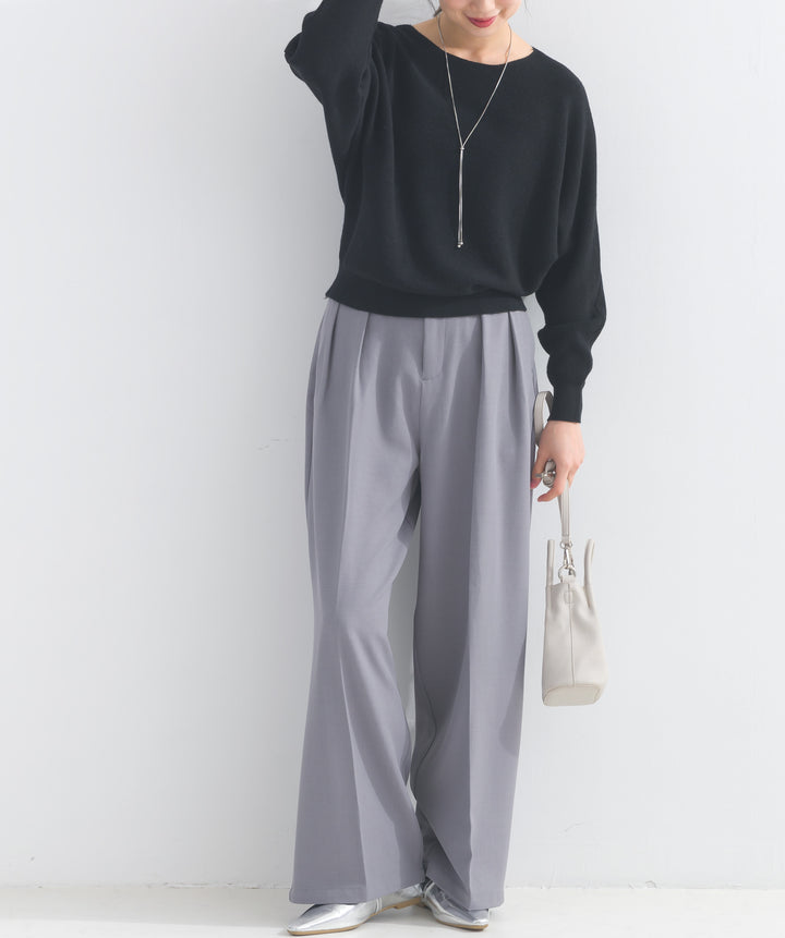 ウエストゴムワイドスラックス