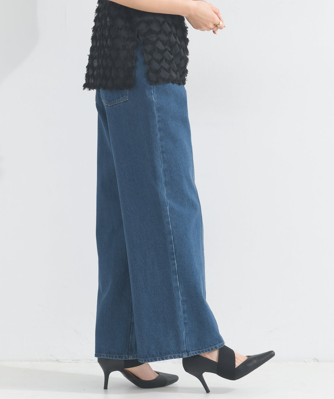 ワイドデニムパンツ