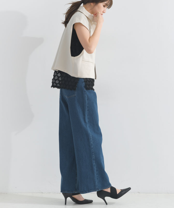 ワイドデニムパンツ