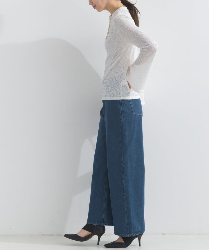 ワイドデニムパンツ