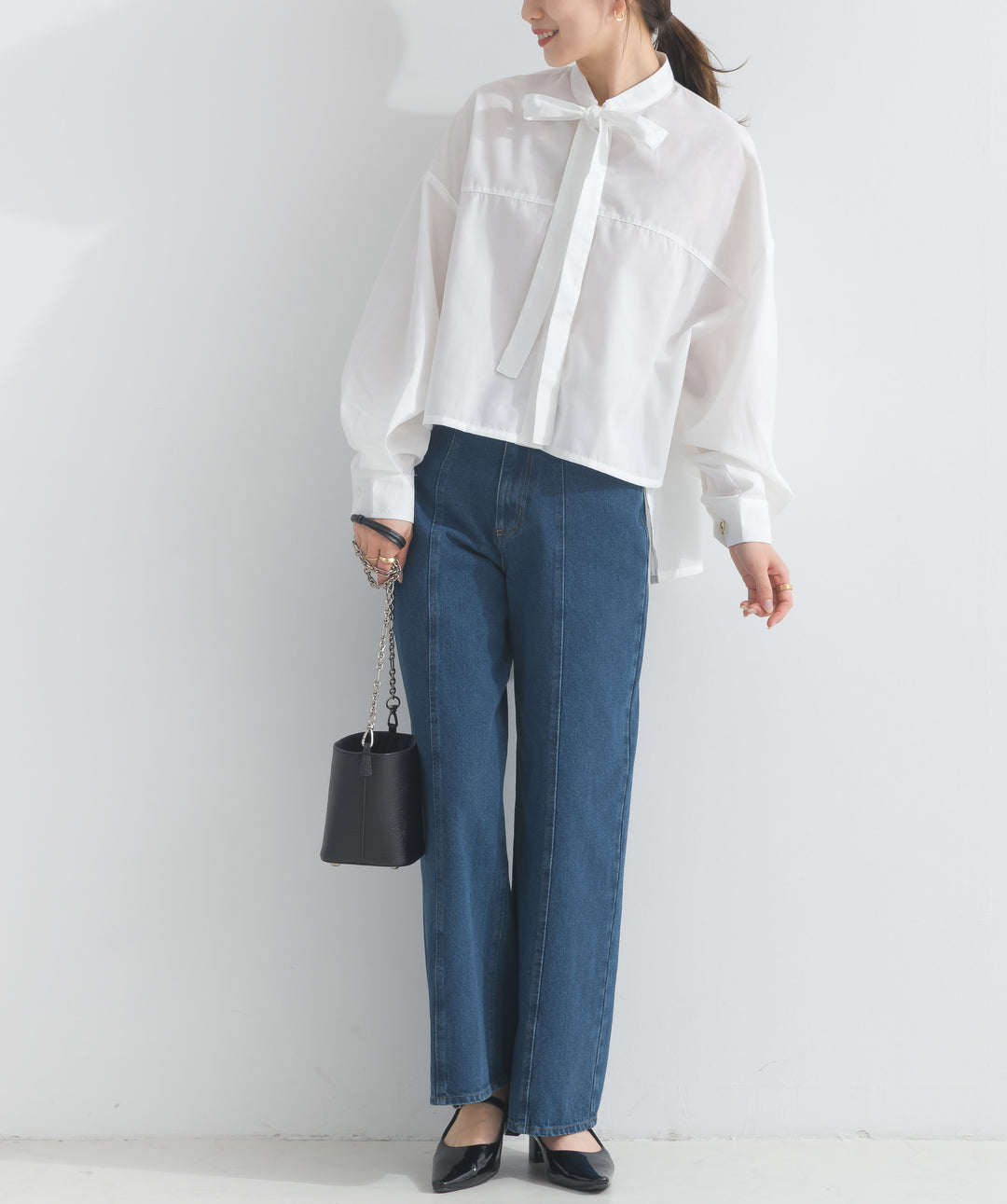 ワイドデニムパンツ