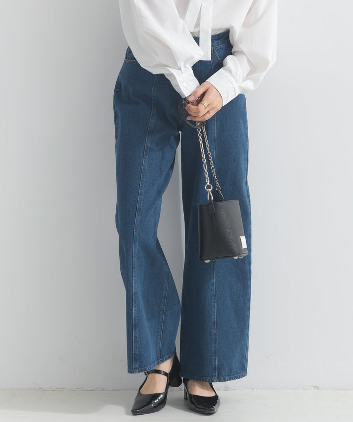 ワイドデニムパンツ