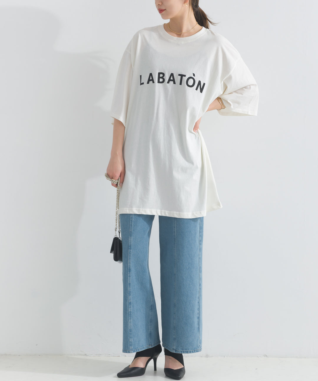 ワイドデニムパンツ