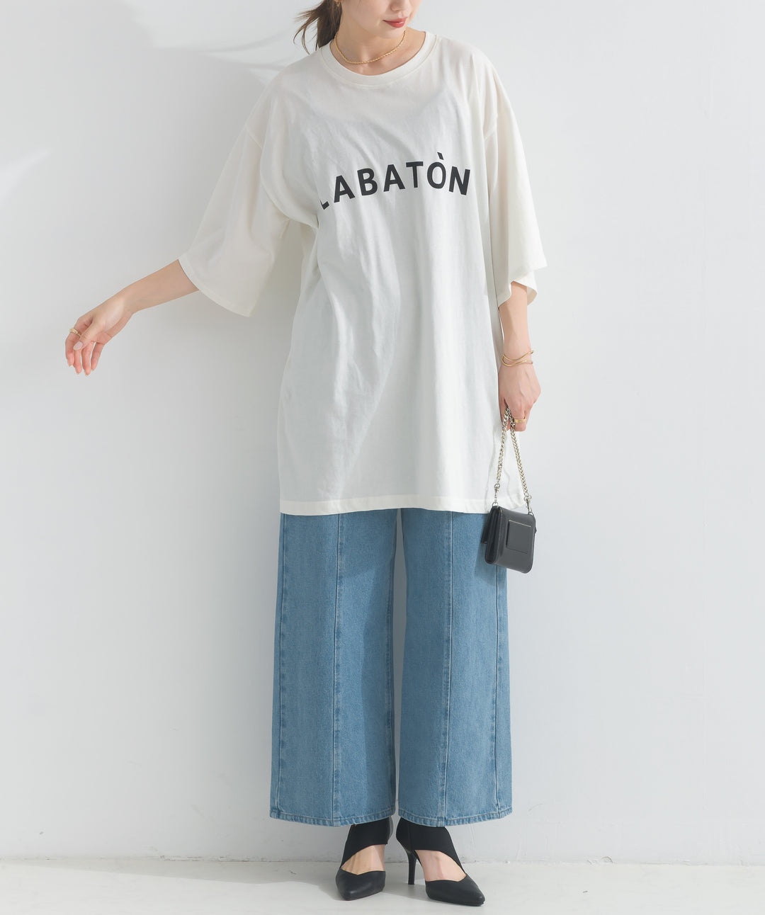 ワイドデニムパンツ