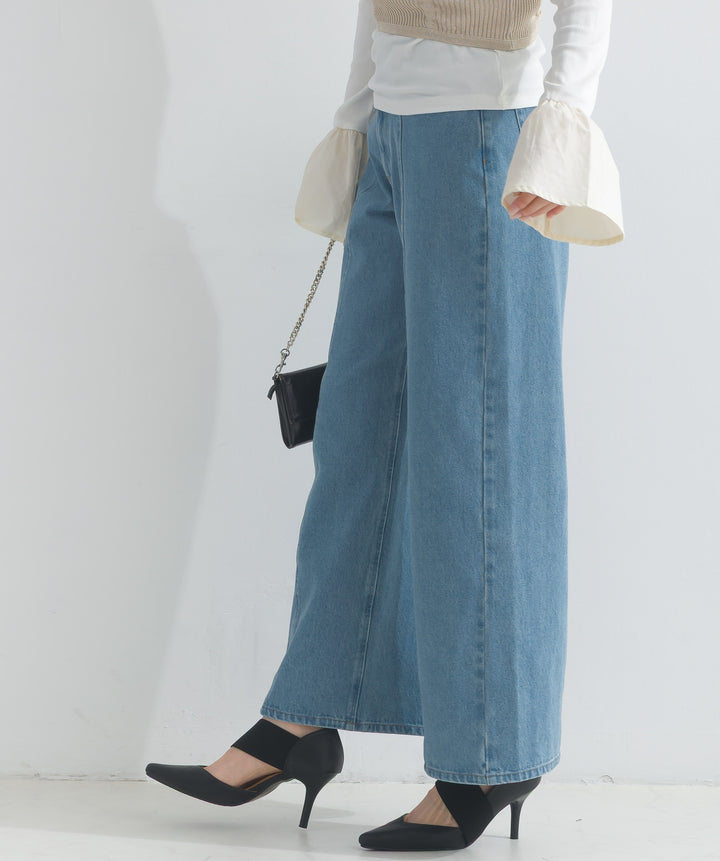 ワイドデニムパンツ