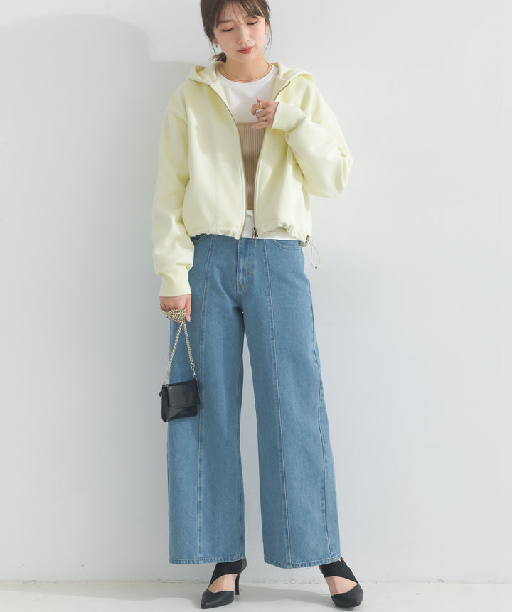 ワイドデニムパンツ