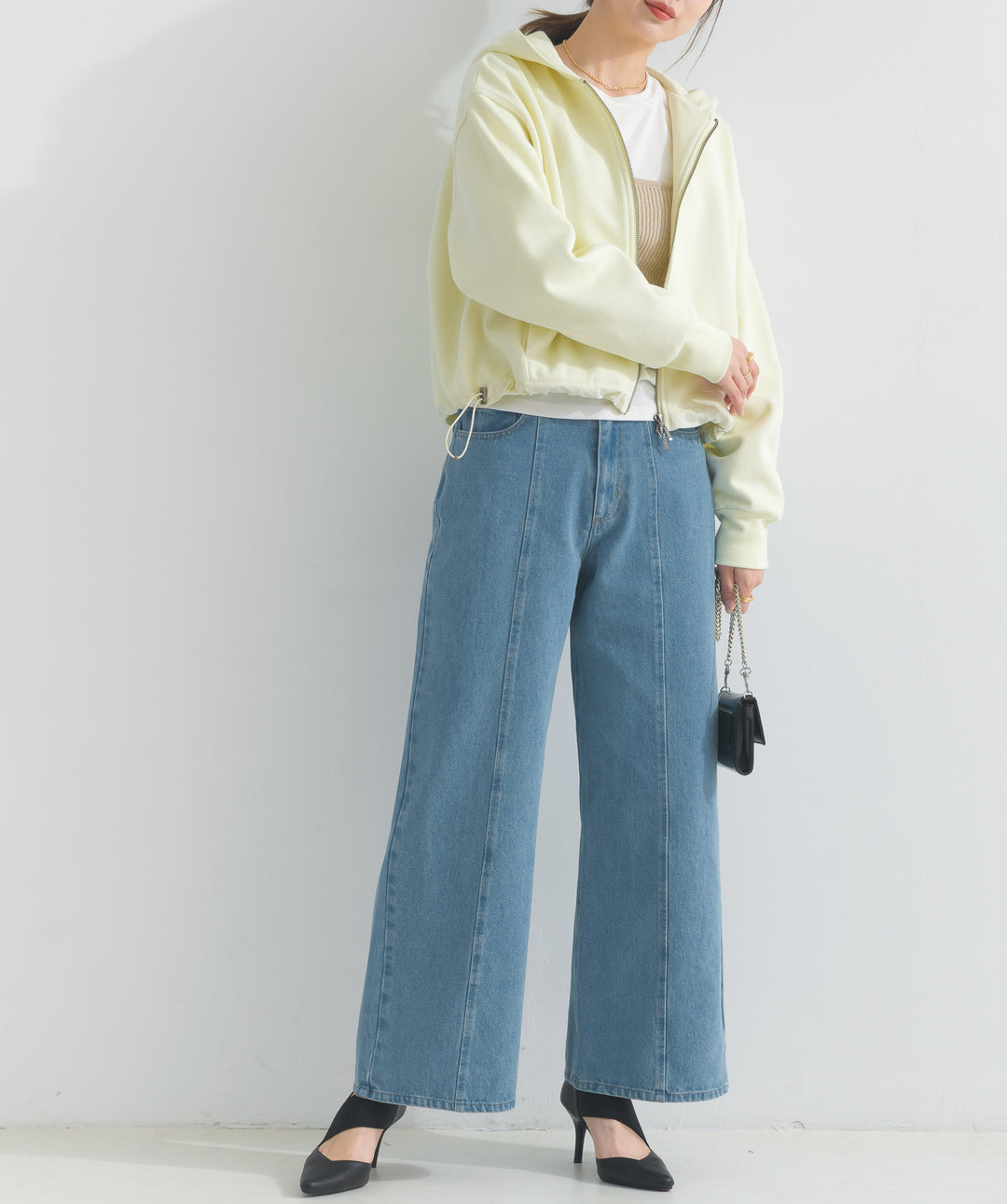 ドロストラメニットキャミ