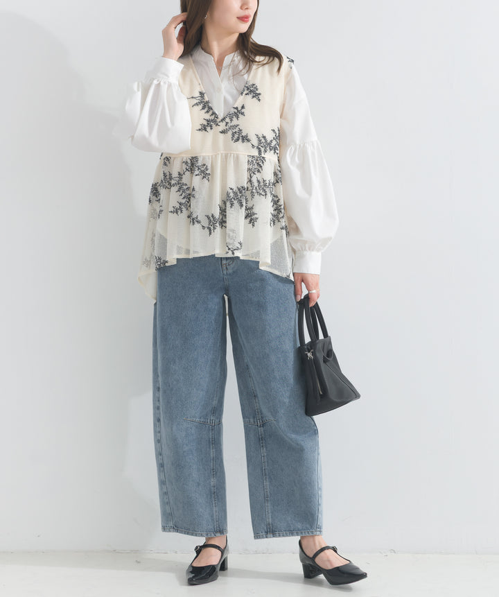 カーヴィーデニムパンツ