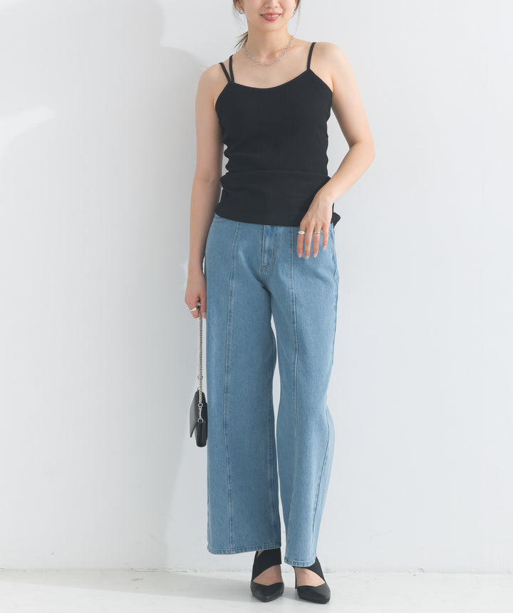 カップ付きアシメキャミソール