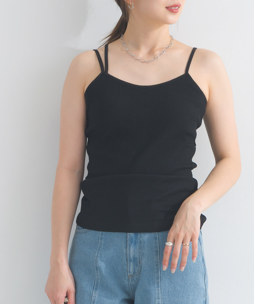 カップ付きアシメキャミソール