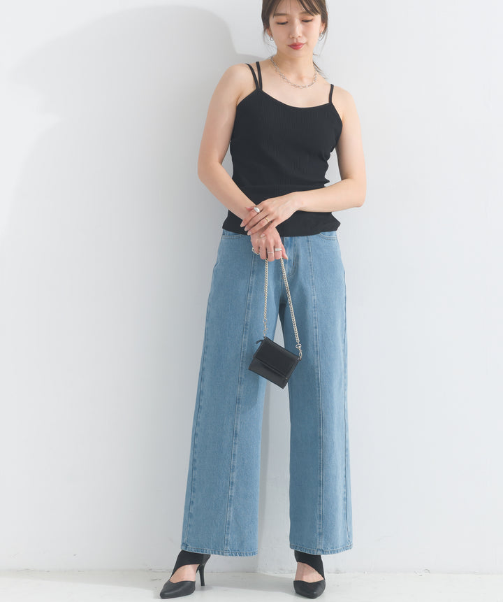 ワイドデニムパンツ